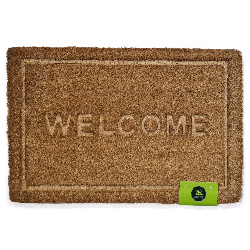Capacho Welcome Borda Natural 40x60 cm