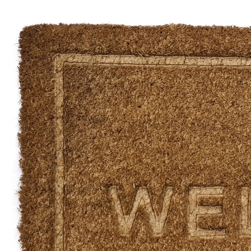 Capacho Welcome Borda Natural 40x60 cm
