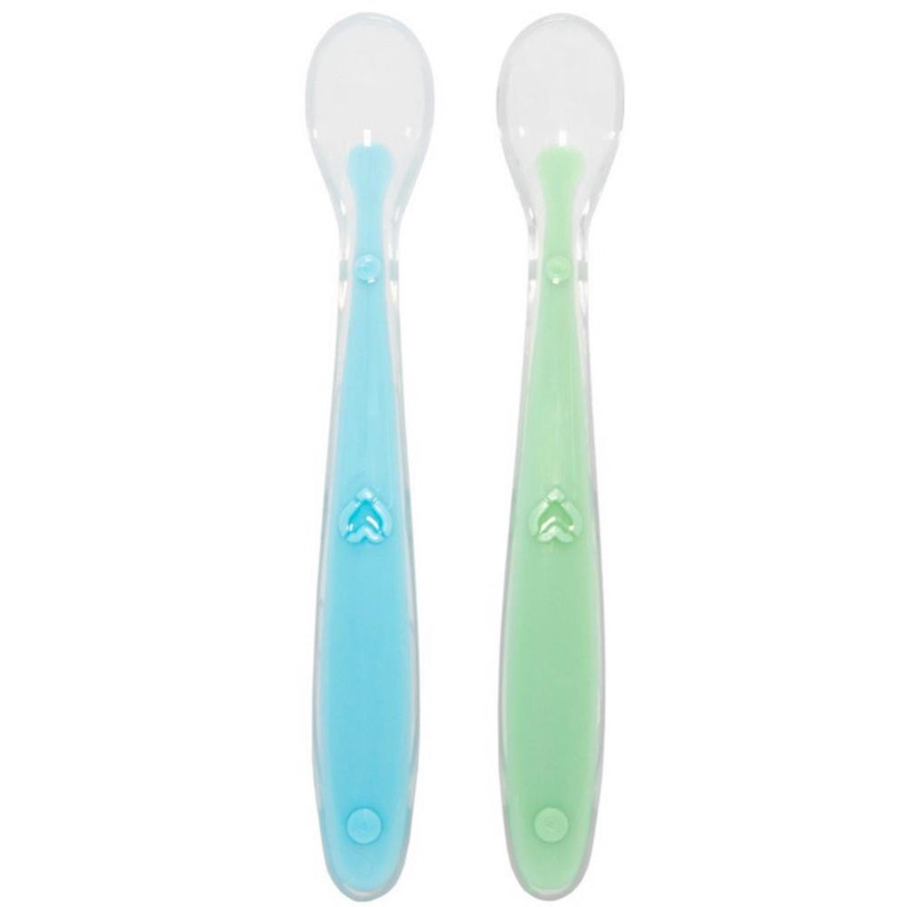 2 Colheres Silicone para Introdução Alimentar Bebê Mácia 23c