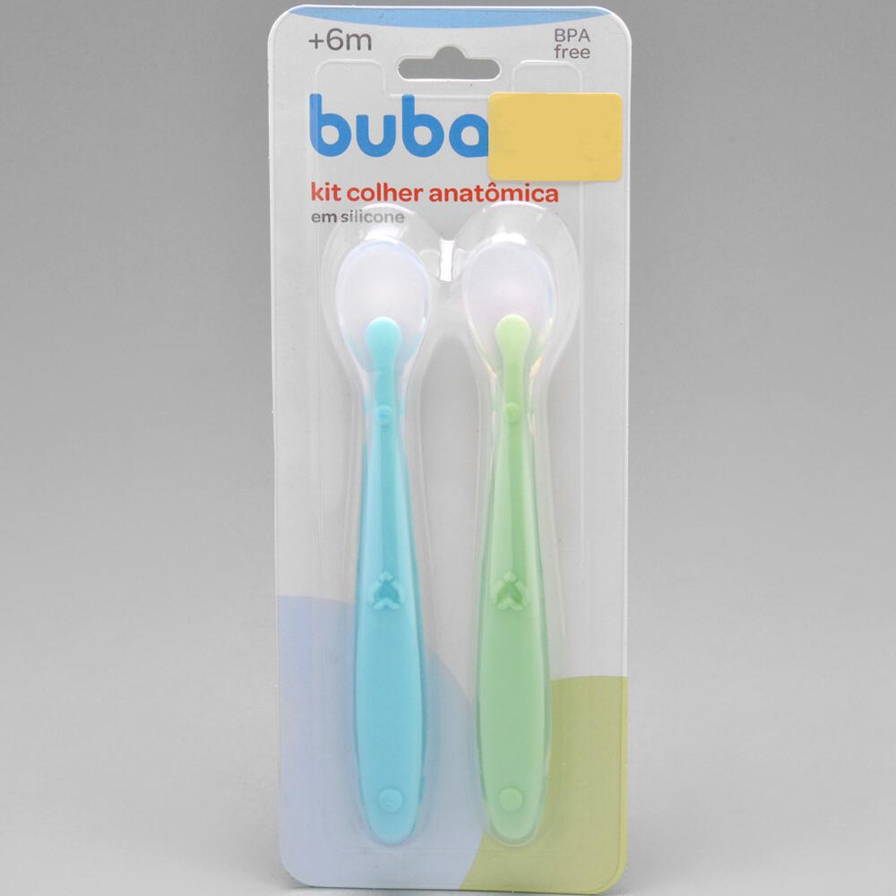 2 Colheres Silicone para Introdução Alimentar Bebê Mácia 23c