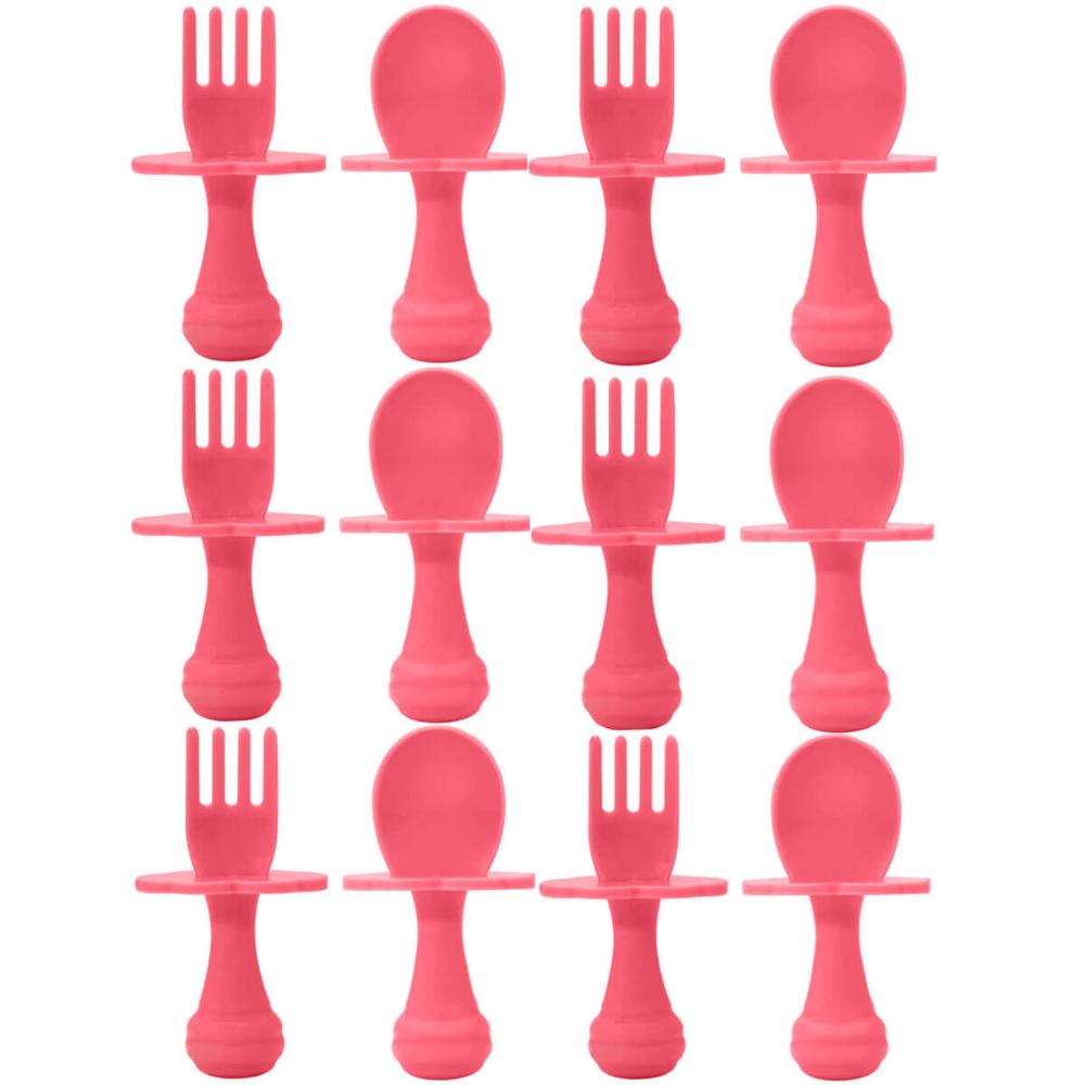 6 Kits Talheres de Treinamento Buba Colher e Garfo para Bebê