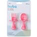 6 Kits Talheres de Treinamento Buba Colher e Garfo para Bebê