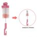 6 Kits de Escovas para Limpeza de Mamadeira e Bico Higienização Esponja Buba Rosa