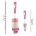 6 Kits de Escovas para Limpeza de Mamadeira e Bico Higienização Esponja Buba Rosa