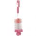 6 Kits de Escovas para Limpeza de Mamadeira e Bico Higienização Esponja Buba Rosa