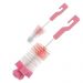 6 Kits de Escovas para Limpeza de Mamadeira e Bico Higienização Esponja Buba Rosa