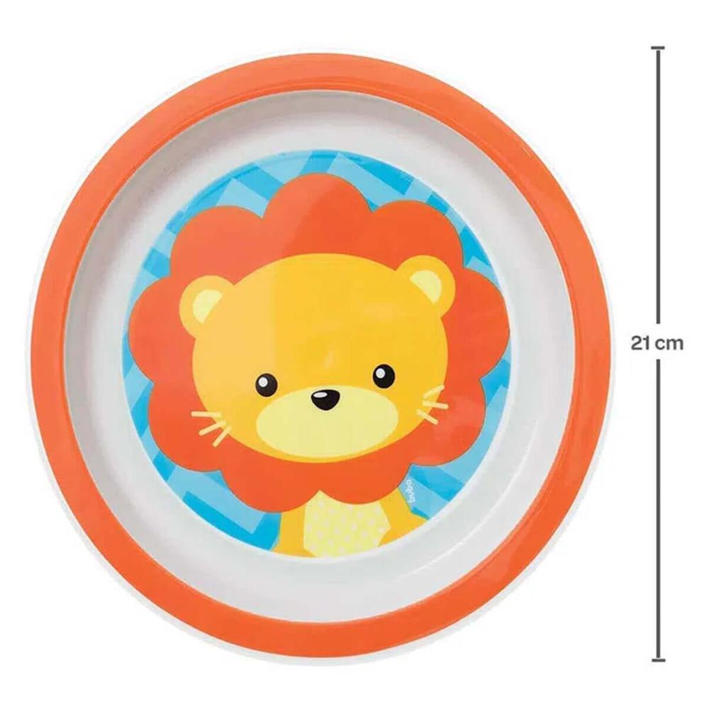 6 Pratos Infantil Buba de Criança Prato Raso Redondo 21cm Pl