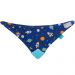 Babador Bandana com Mordedor Buba Espaço +4m Bebê Babeiro Infantil Azul Fecho Ajustável