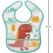 Babador Impermeável com Bolso Cata Migalhas para Bebê Buba Dinossauro Colorido