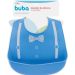 Babador de Silicone com Bolsão Pega Cata Migalha Bebe Azul Buba
