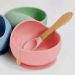 Bowl Silicone Buba com Ventosa Rosa 350ml Tigela Infantil +6m Potinho para Papinha
