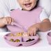 Colher de Silicone para Bebê Buba Rosa +6m Introducao Alimen