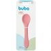 Colher de Silicone para Bebê Buba Rosa +6m Introducao Alimen