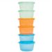 Conjunto 6 Potes para Papinha com Tampa Colorido 250ml BPA Free Buba