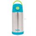 Garrafa Térmica Infantil Antivazamento Squeeze em Inox Parede Dupla 400ml com Canudo Buba Azul