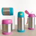 Garrafa Térmica Infantil Antivazamento Squeeze em Inox Parede Dupla 400ml com Canudo Buba Azul