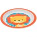 Jogo 12 Pratos Infantil Buba Prato Raso Redondo 21cm para Criança Animal Fun Leão Laranja