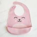 Kit Babador de Silicone Impermeável com Bolso e Pote Térmico com Talher Buba Rosa