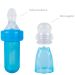 Kit Colher Alimentadora Com Dosador E Porta Frutinha Para Bebê Buba Azul