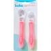 Kit Colheres de Silicone 2 Peças Talheres para Introdução Alimentar Bebê Buba Sortidos
