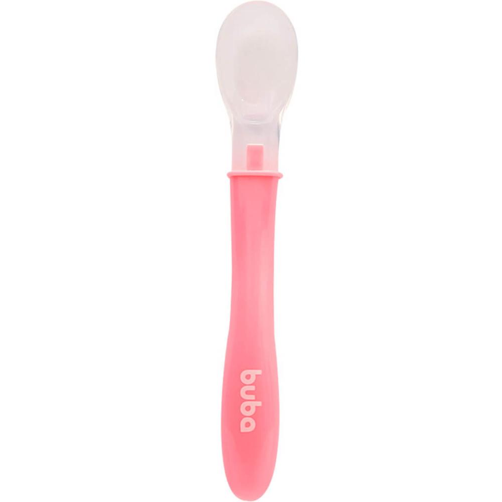 Kit Colheres de Silicone 2 Peças Talheres para Introdução Alimentar Bebê Buba Sortidos