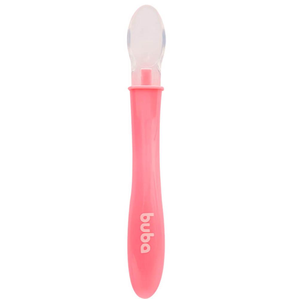 Kit Colheres de Silicone 2 Peças Talheres para Introdução Alimentar Bebê Buba Sortidos
