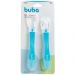 Kit Colheres de Silicone 2 Peças Talheres para Introdução Alimentar Bebê Buba Sortidos