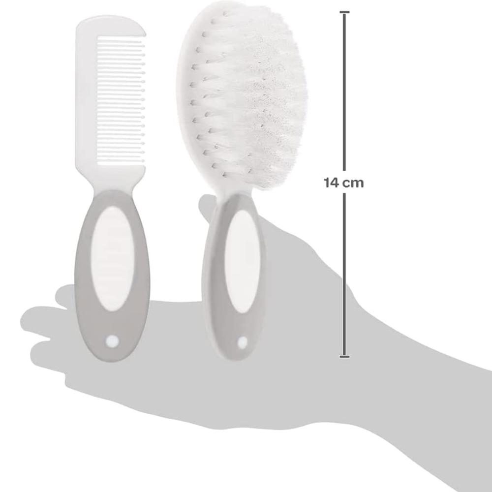 Kit Escova e Pente Bebê Buba Escova com Cerdas Macias e Pent