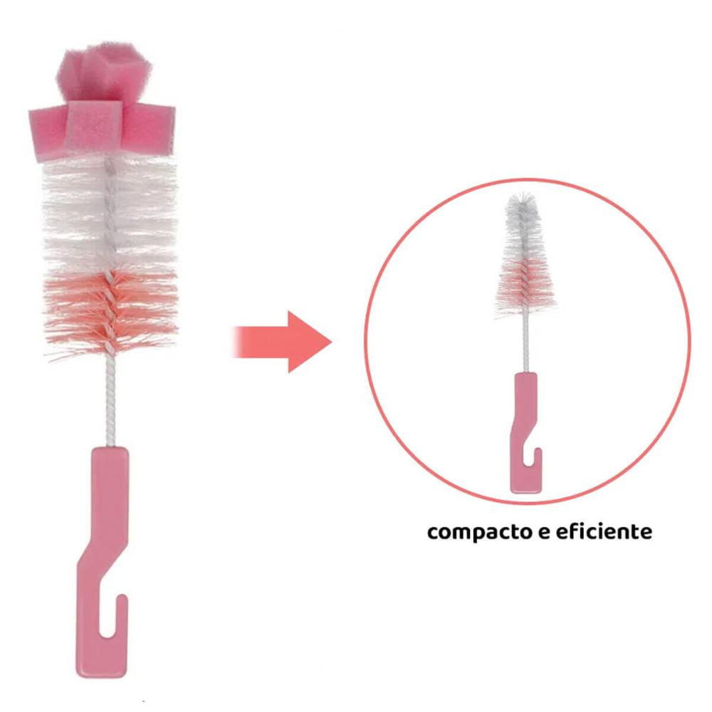 Kit Escovas para Limpeza de Mamadeira e Bico Esponja Higieni