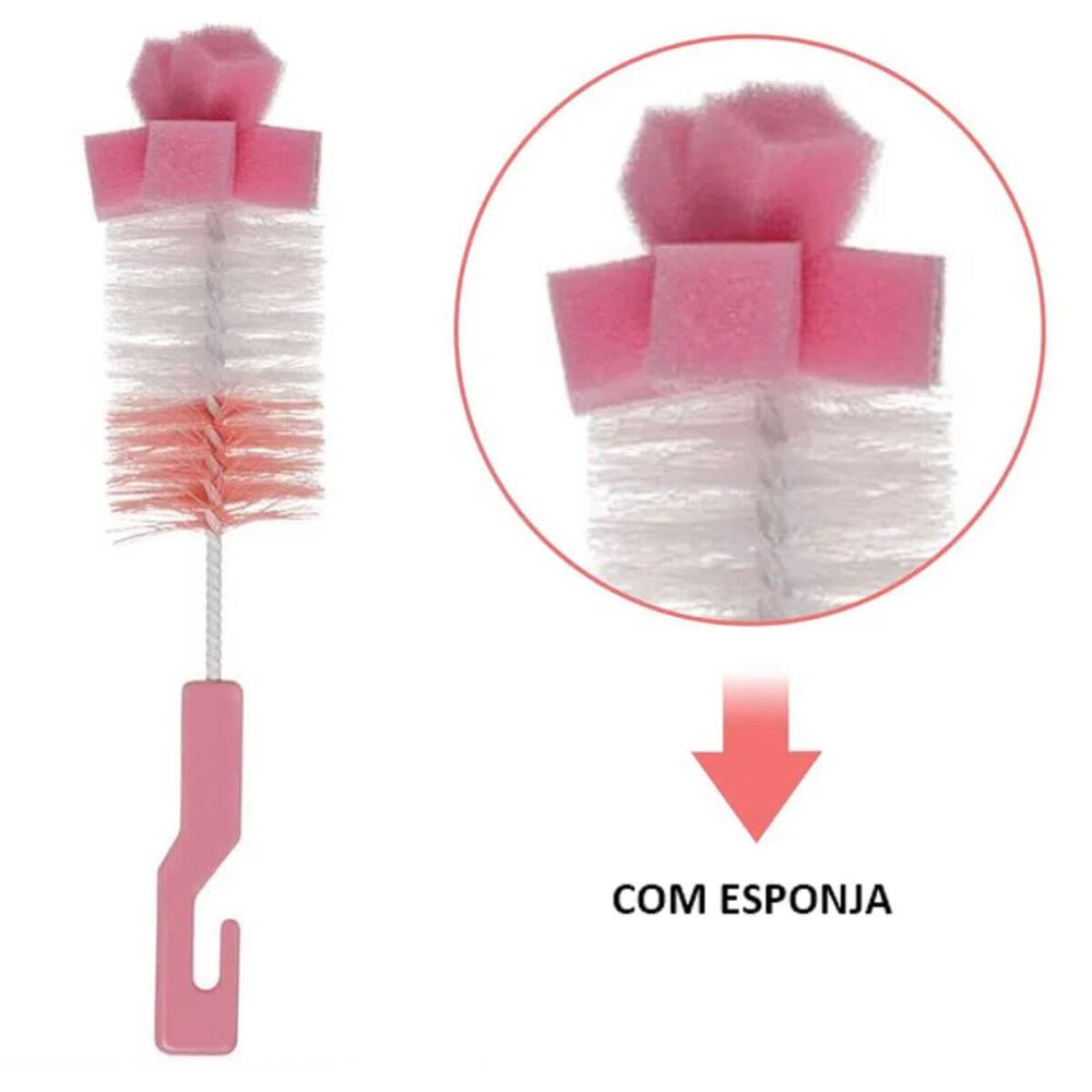 Kit Escovas para Limpeza de Mamadeira e Bico Esponja Higieni
