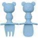 Kit Talher Treinamento Buba Silicone Azul com Escudo Ursinho