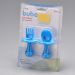Kit Talheres de Treinamento Buba Colher e Garfo para Bebê com Escudo Limitador Azul