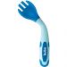 Kit Talheres para Bebê Flexíveis e Termossensíveis Garfo e Colher Silicone Buba Azul