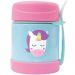 Pote Térmico Infantil Buba 320ml Inox com Garfo Unicórnio Animal Fun Papinha Frutas