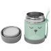 Pote Térmico Inox 320ml com Talher E Babador Pega Migalha Buba Verde Gumy Unisex