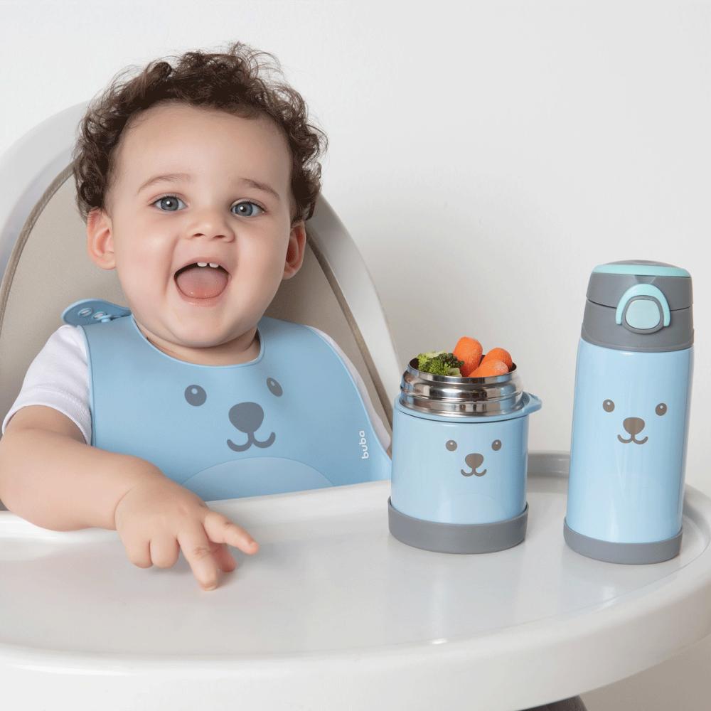 Pote Térmico para Papinha com Talher Buba Baby Gumy de Aço I