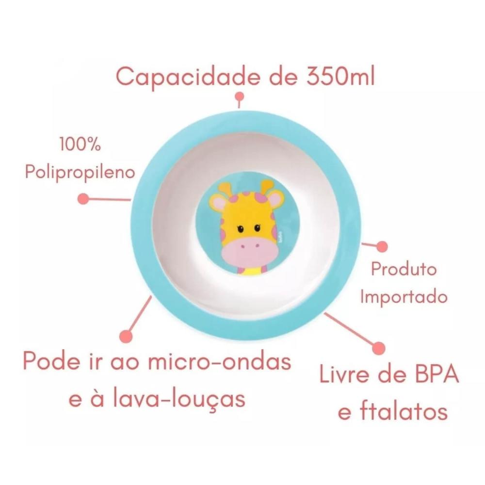 Pratinho Infantil Buba Bowl 16,5cm Introdução Alimentar Gira
