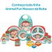 Pratinho de Bebê Animal Fun Buba Colorido 21cm Estampa Macaq