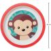 Pratinho de Bebê Animal Fun Buba Colorido 21cm Estampa Macaq