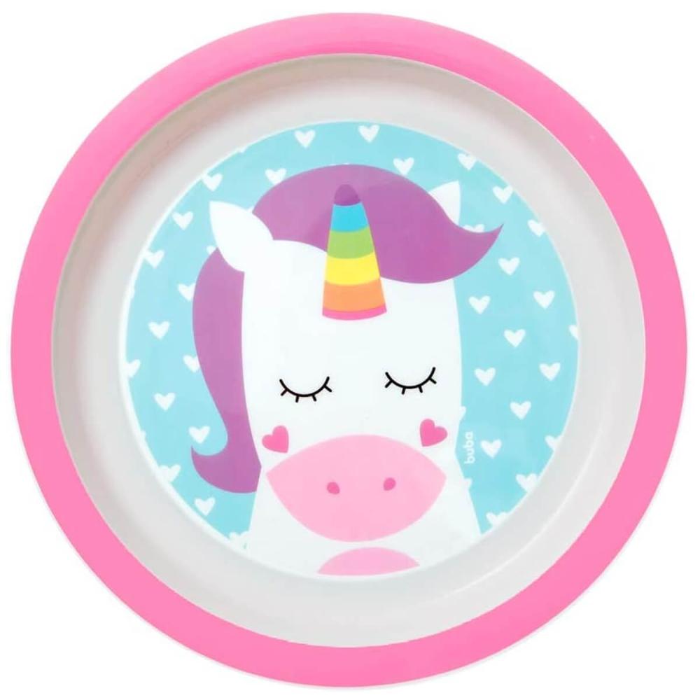 Pratinho para Bebê Animal Fun Buba 21cm Unicórnio Prato Infa