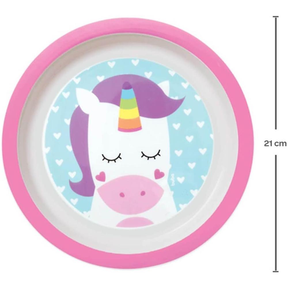 Pratinho para Bebê Animal Fun Buba 21cm Unicórnio Prato Infa