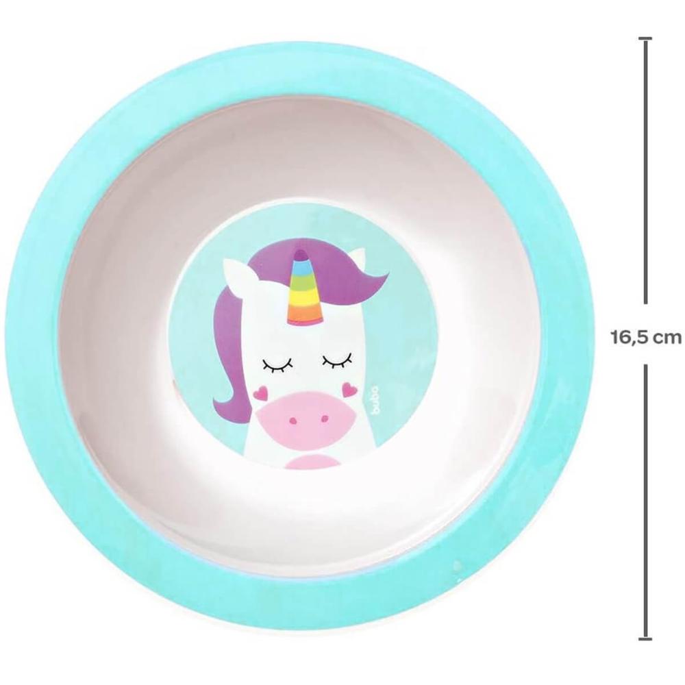 Tigela Pratinho de Bebê Buba Animal Fun Unicórnio 16,5cm Bow