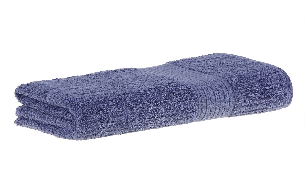 Toalha de Banho Padrão Fio Penteado Canelado Azul Escuro Cor 1659 - Buddemeyer