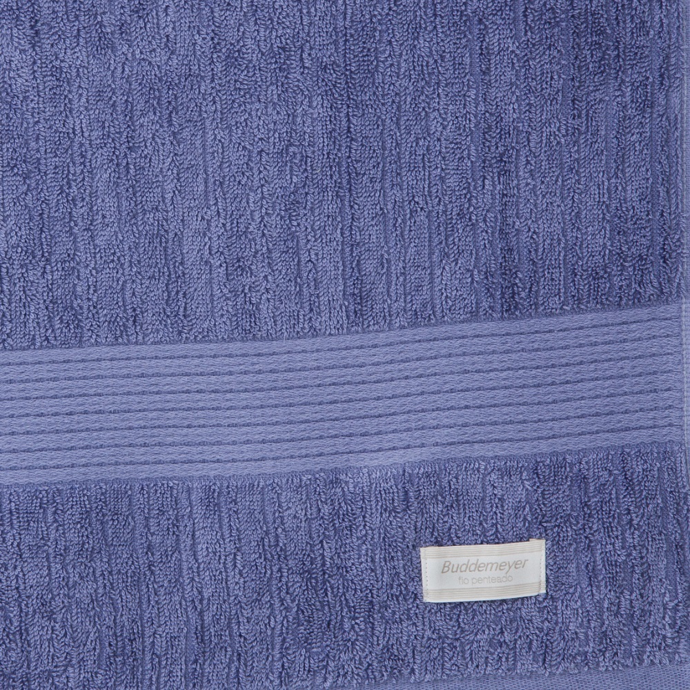 Toalha de Banho Padrão Fio Penteado Canelado Azul Escuro Cor 1659 - Buddemeyer