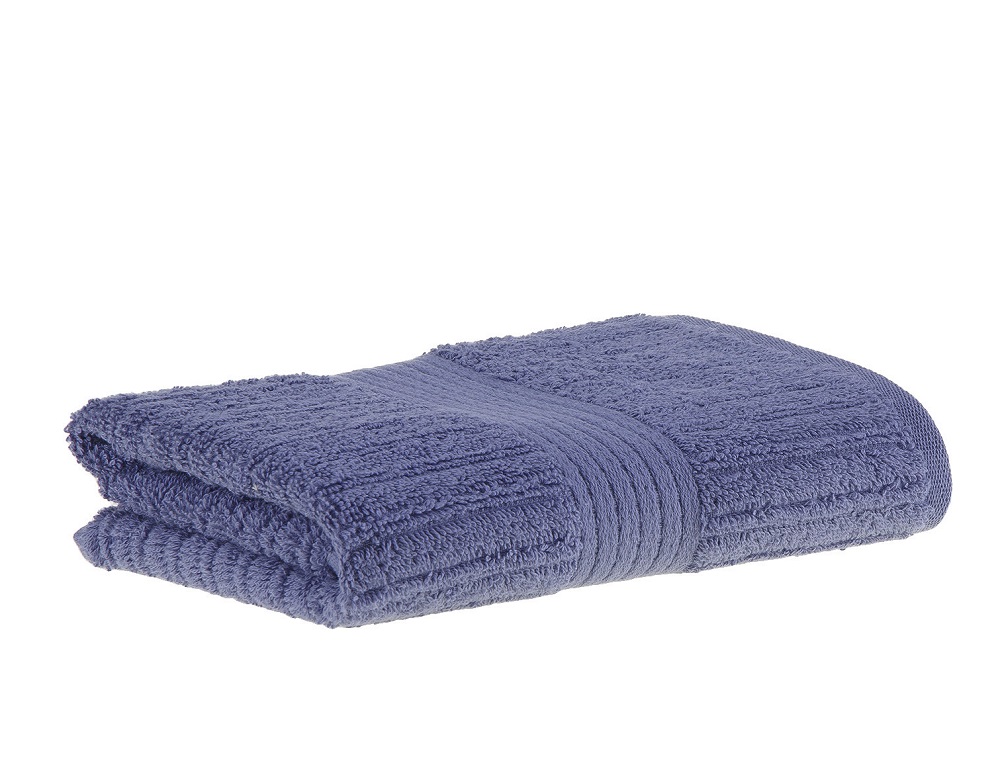 Toalha de Rosto Fio Penteado Canelado Azul Escuro Cor 1659 - Buddemeyer