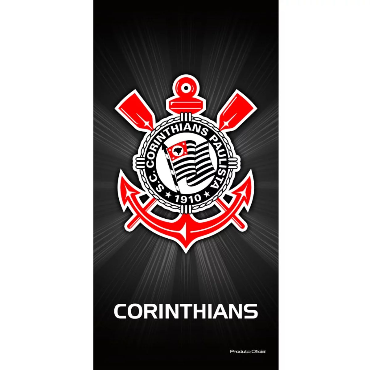 Toalha De Banho Corinthians Veludo 100% Algodão Oficial 70x140 Qualidade Premium