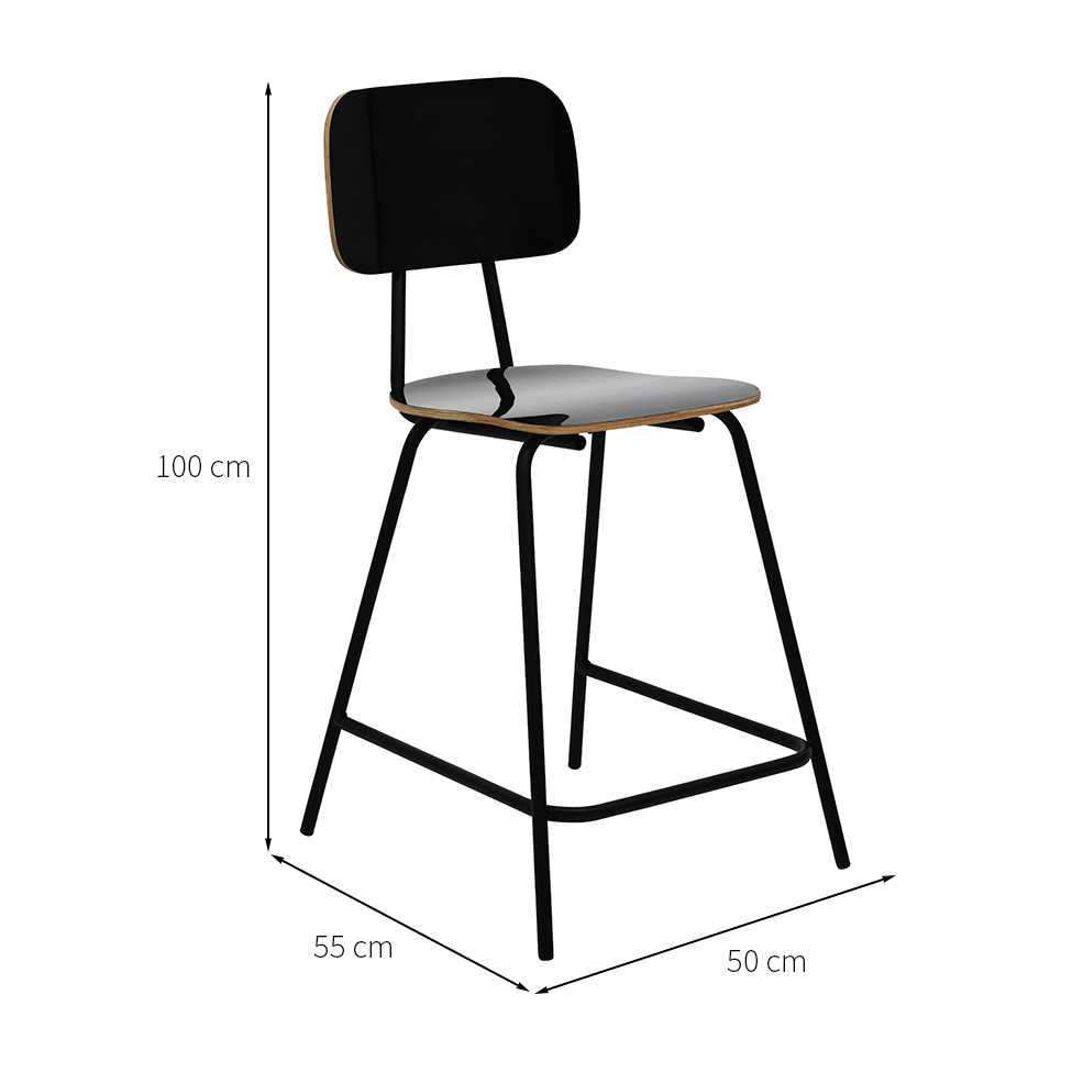 Banqueta Fame Preta