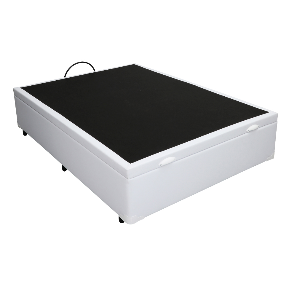 Base para Cama Box Casal Érica com Baú Branca