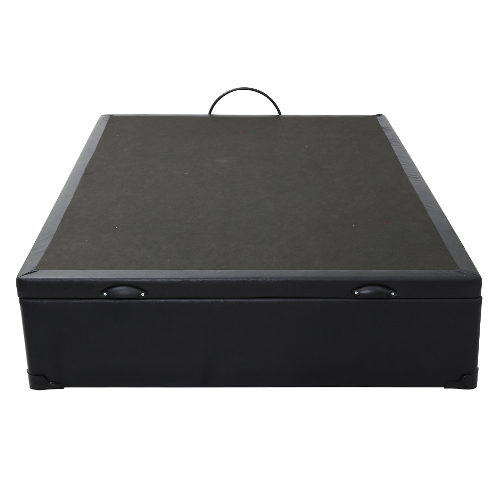 Base para Cama Box Casal Érica com Baú Preta