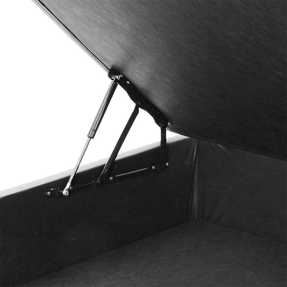 Base para Cama Box Casal Érica com Baú Preta